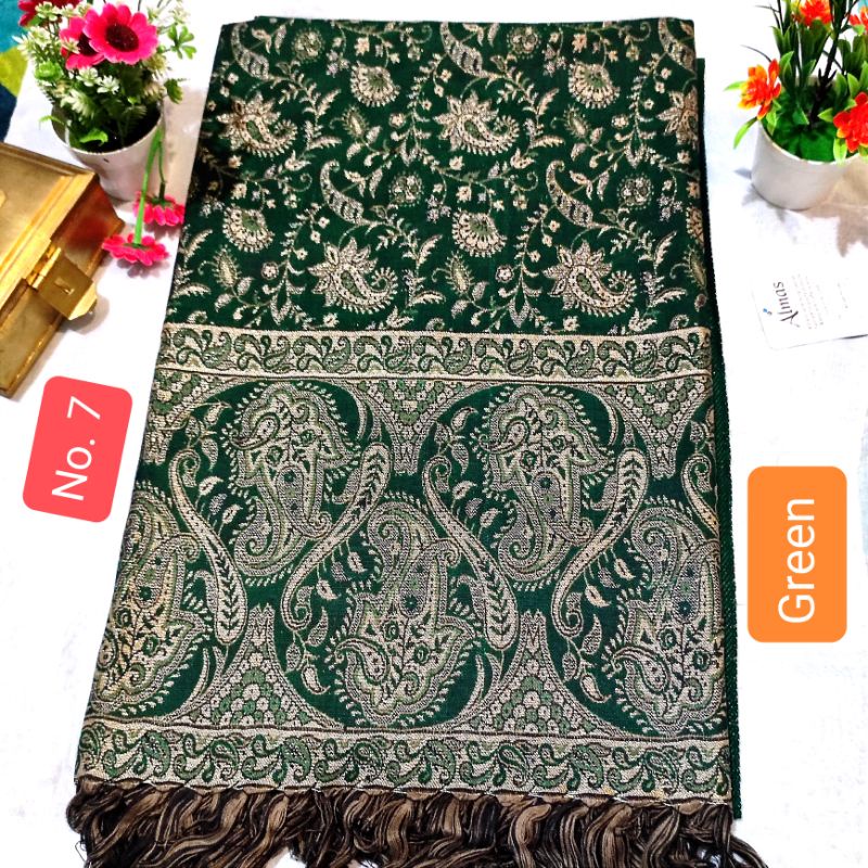 Ridak Sunnah Kashmir Kashmiri Shawl Ridak Sulam EMBROIDERED Paling Laris Di Kashmir Keluaran al rawha ✅