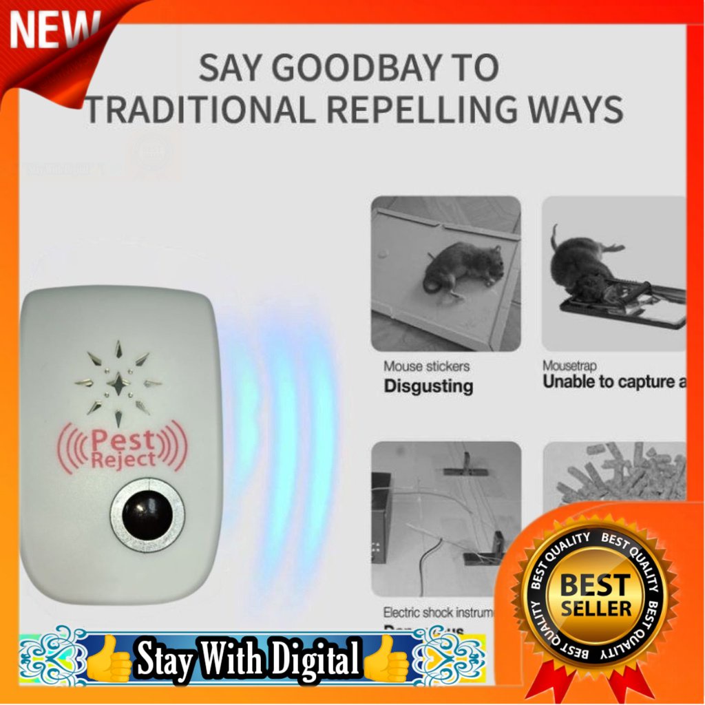 🌹[Local Seller]  Multifunction Ultrasonic Pest Reject Magnetic Repeller Insect Mosquitoes Mouse