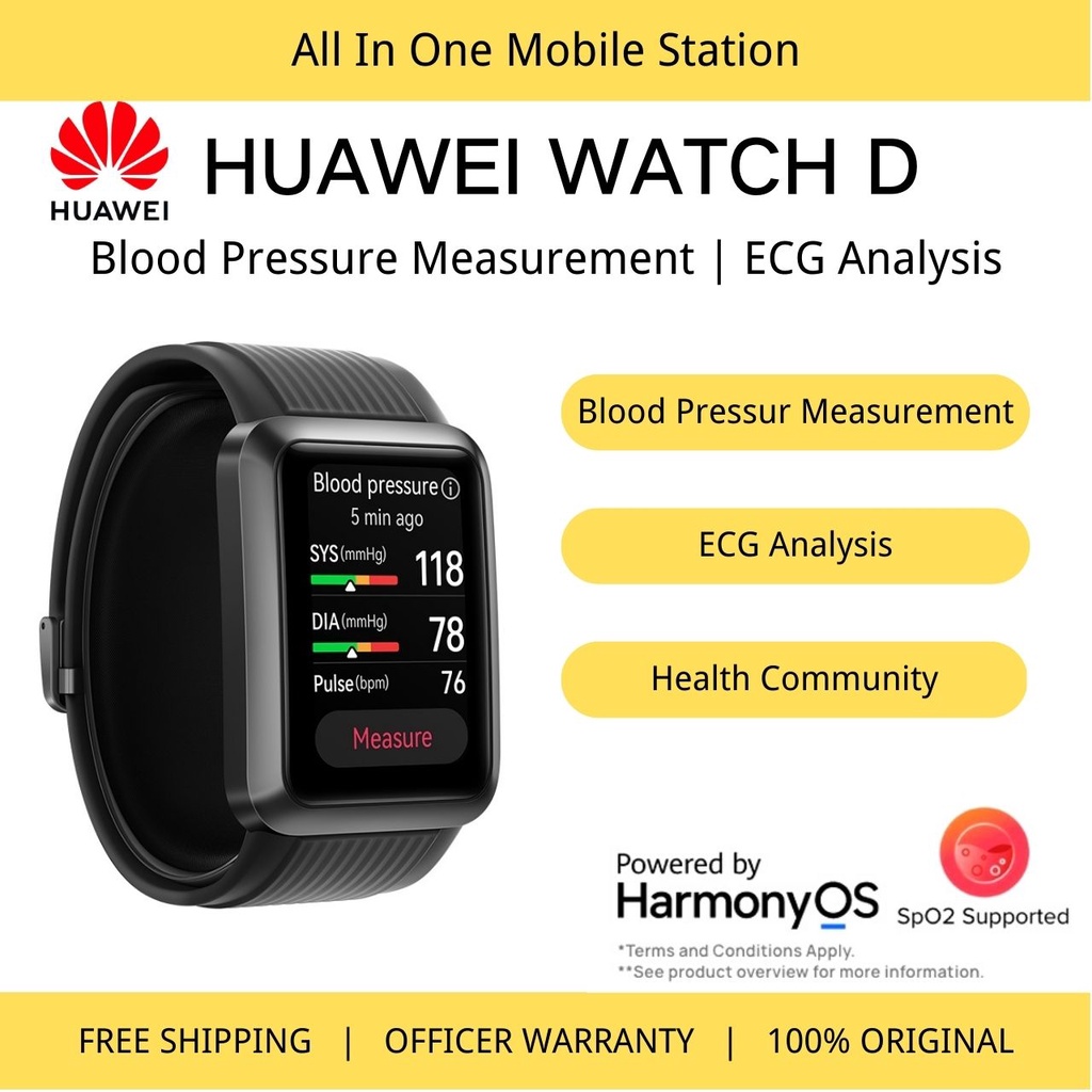 HUAWEI WATCH D Smartwatch ECG Analysis Blood Pressure Measurement