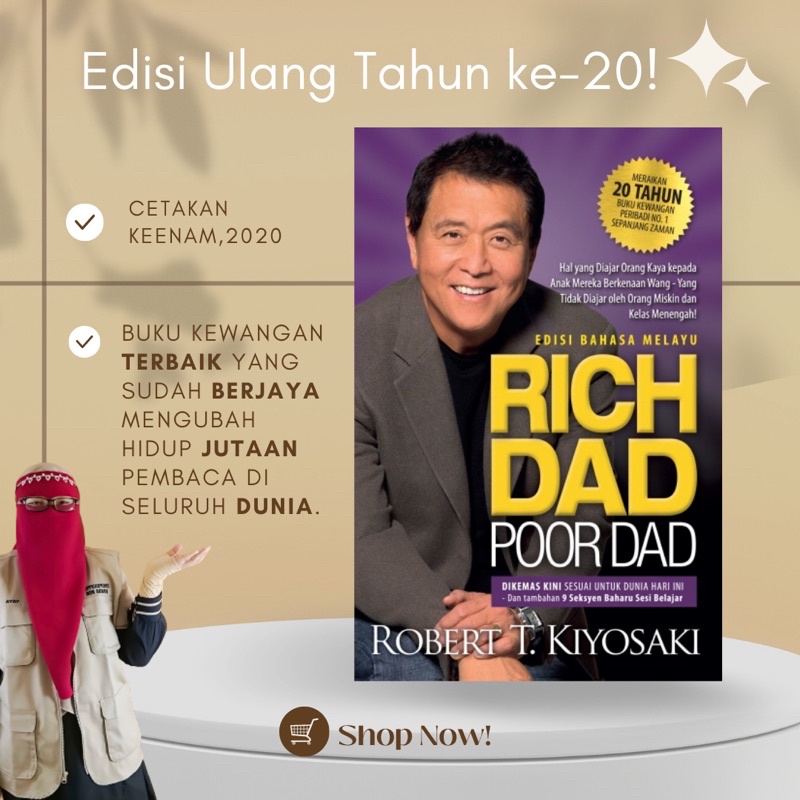 Buku Rich Dad Poor Dad Edisi Ulang Tahun Ke 20 Robert T Kiyosaki