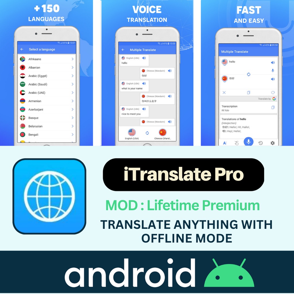 iTranslate Translator Pro (Latest Version 2023)| MOD: Premium Unlocked | Android