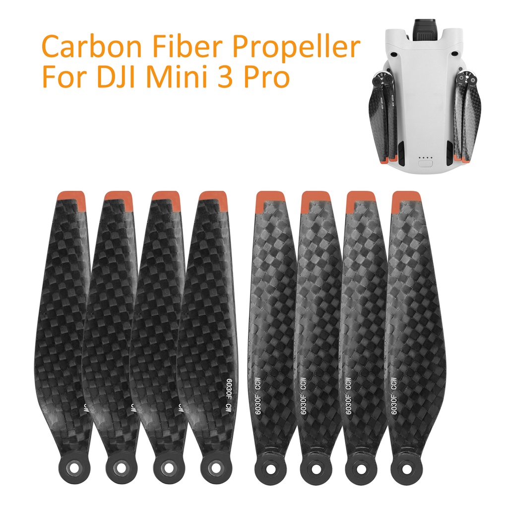 48 PCS For DJI MINI 3 PRO / MINI 4 Pro Carbon Fiber Propeller Lightweight Propellers 6030F Foldable Props Blades For DJI Drone Accessories