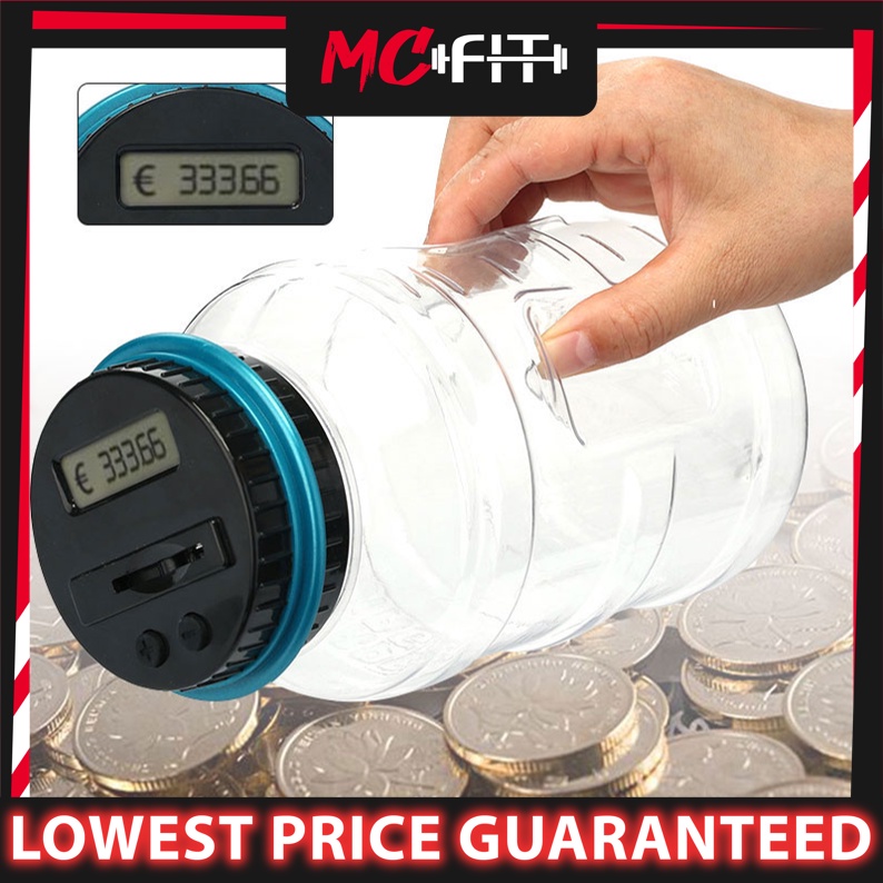 MCFIT Cute Tabung Budak TABUNG DIGITAL Coin Bank malaysia syiling Clear Digital Piggy Bank Coin Savings LCD Counting