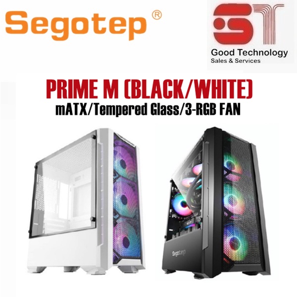 Segotep Prime M Tempered Glass M-Atx Case - Black / White | Shopee Malaysia