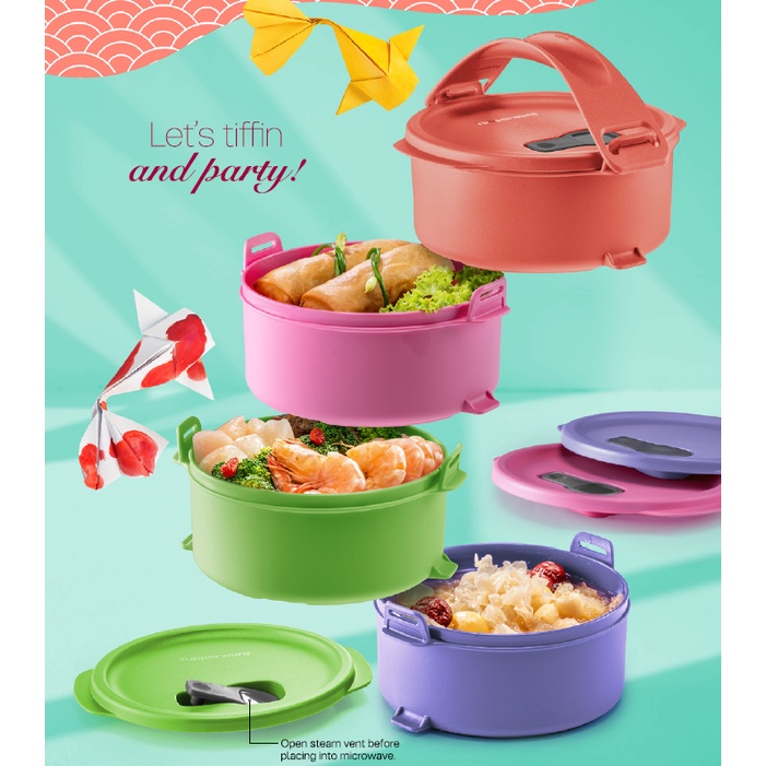 Tupperware Microwaveable Tup Tiffin Set (4) 550ml Shopee Malaysia