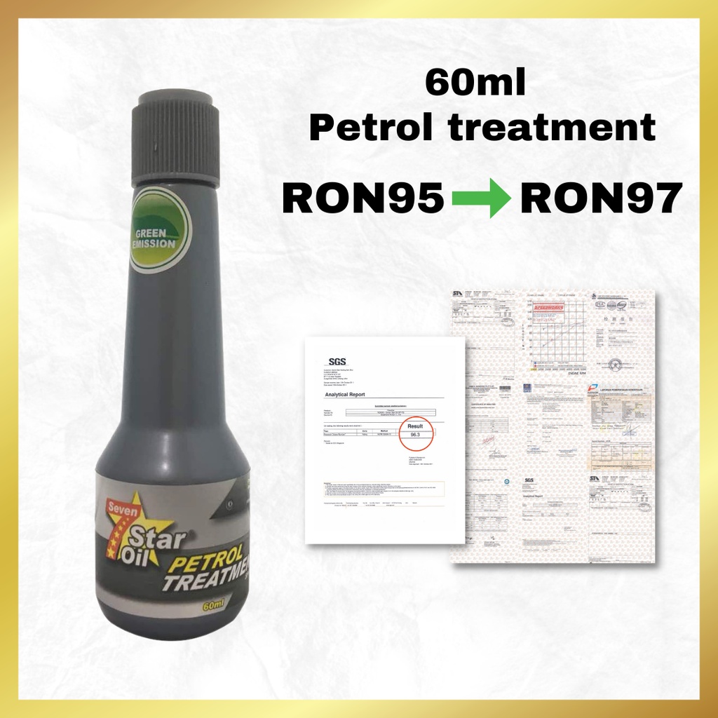 [OFFICIAL DIRECT FACTORY] 60ml PETROL TREATMENT Upgrade RON95 to RON97 / Clean Carbon Deposit