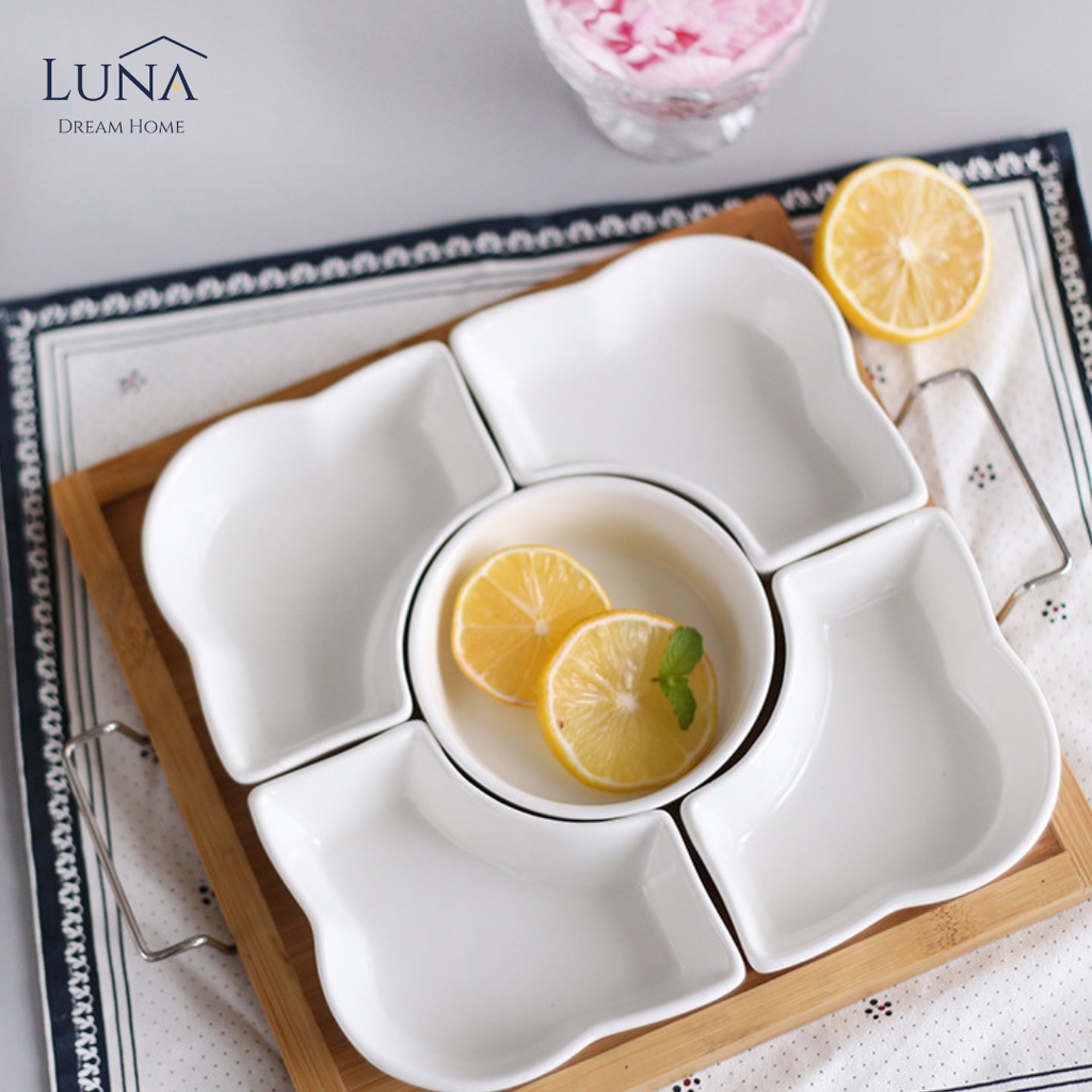 LUNA[Fruity Serveware Set] Hari Raya Haji Kitchen Accessories Platter Plate Ceramic Appetizer Kitchenware Serving Tray