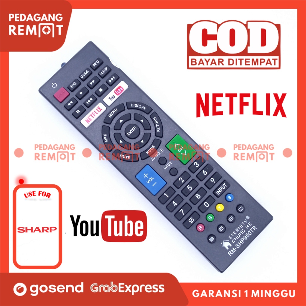 Sharp Aquos LCD LED Smart TV Remote Remote GB275WJSA Shopee Malaysia