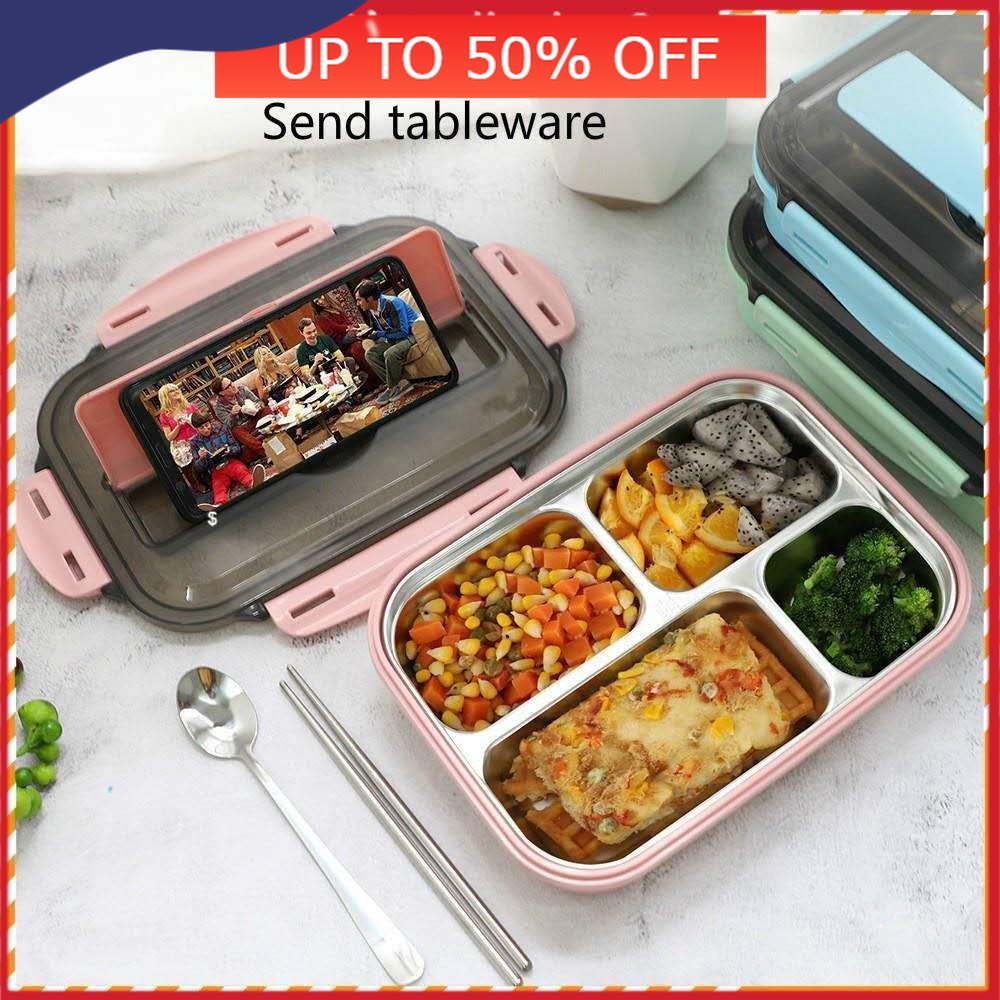 🎁KL STORE✨ _Box Lunch Box 304 Stainless Steel Insulated Lunch Box Portable Sealed Sepa