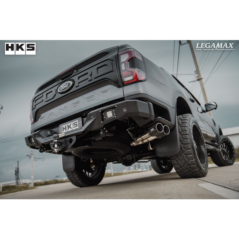 FORD RANGER T9 HKS LEGAMAX SIDE TWIN CARBON TAIL FOR NEW GEN FORD
