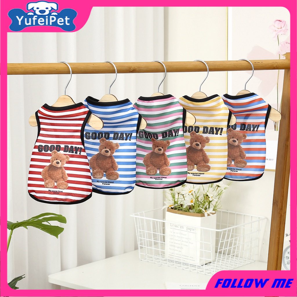 cartoon-bear-dog-clothes-cute-cotton-pet-striped-bear-t-shirt-striped