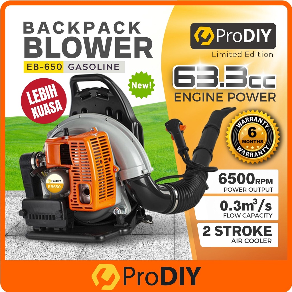 PRODIY EB650 Blower Backpack Leaf Blower Cordless Air Blower angin