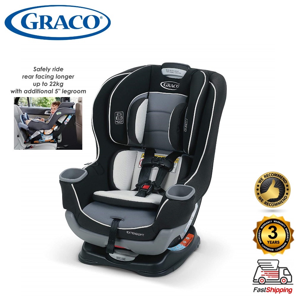 Graco Extend2fit Convertible Car Seat Gothan, Able To Rear Facing