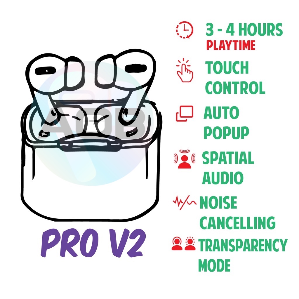 Pro2 Premium For Ios16 100anc Real Transparent Mode With Volume Slider