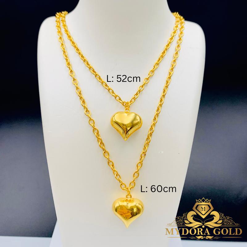 MydoraGold Rantai Leher Series | Rantai Leher Sauh Gantung Love | Fesyen Necklaces Emas 916/22K