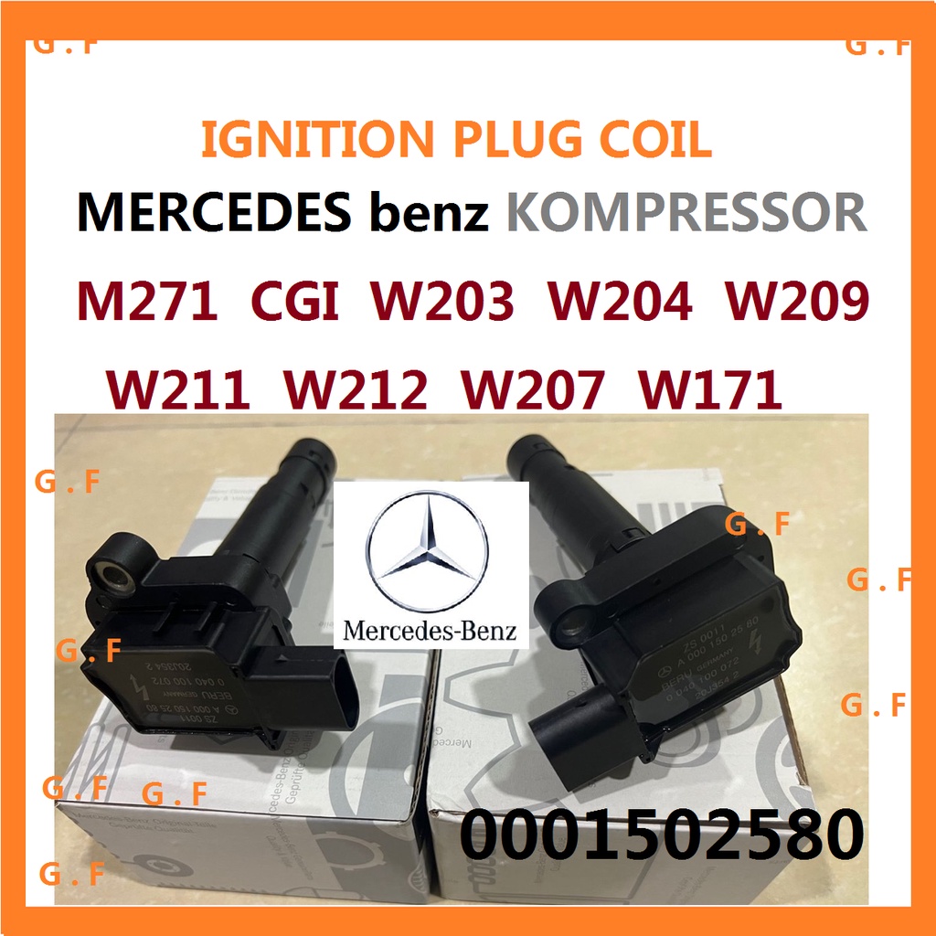 Genuine 0001502580 IGNITION COIL MERCEDES Benz M271 KOMPRESSOR M271 CGI