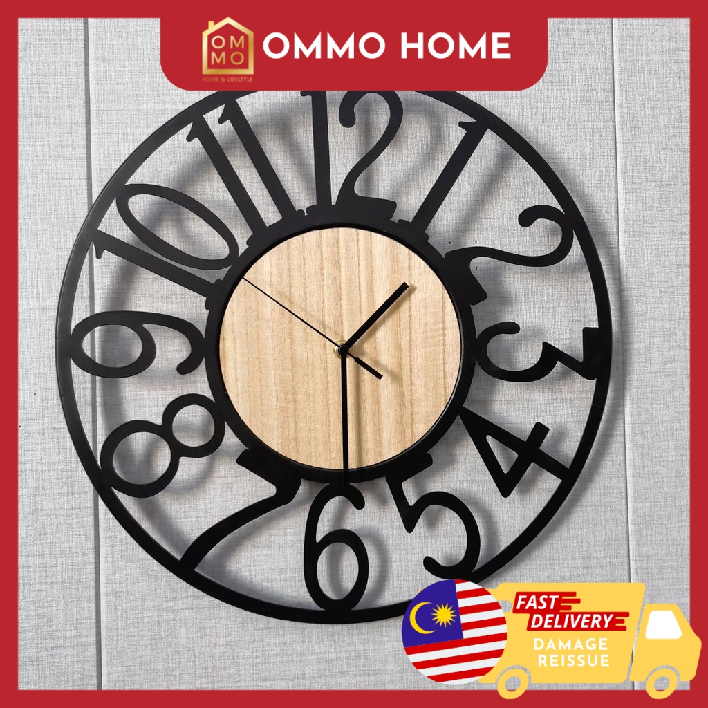 Roman Steel Wall Clock Shopee Malaysia