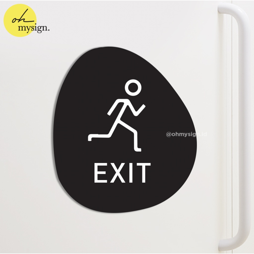 Acrylic Exit Sign Board Writing Acrylic Board Wall Mount Shopee Malaysia