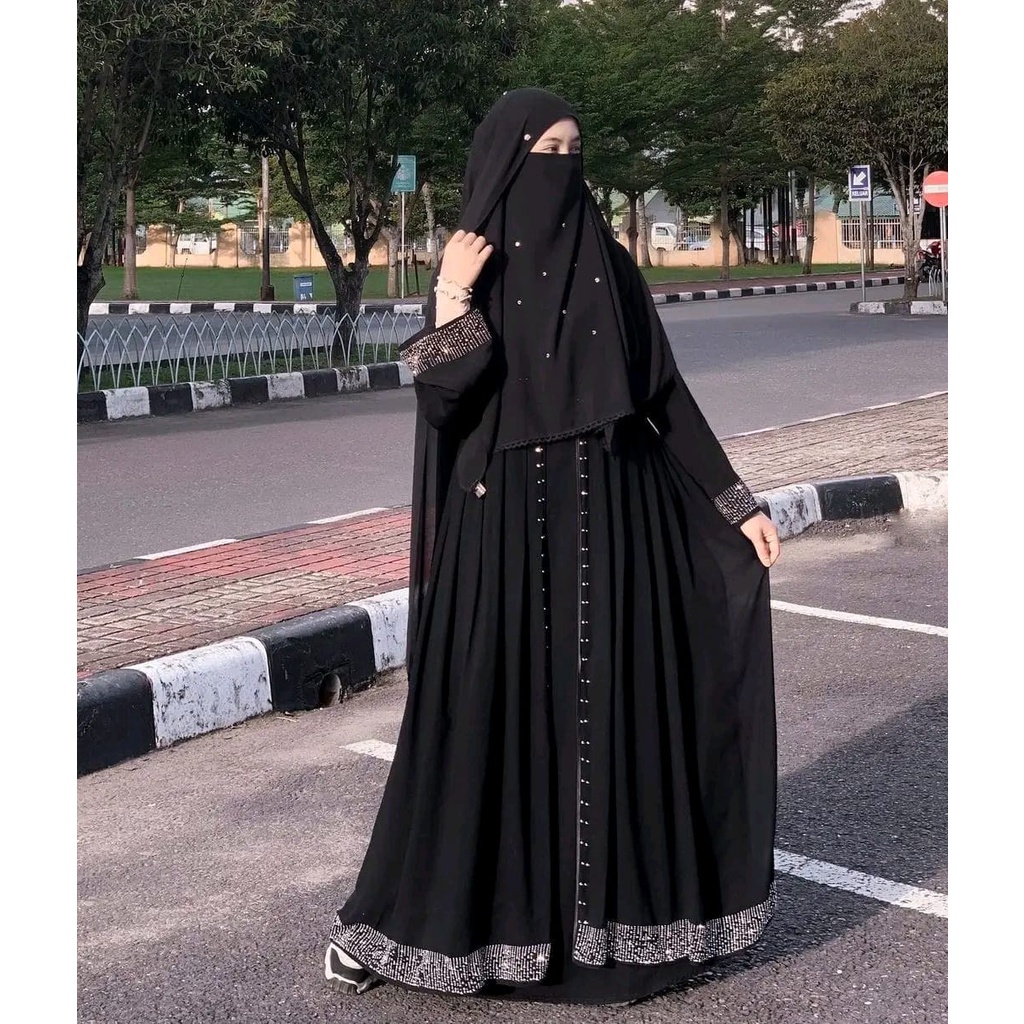 [PROMO 4.4 - TOP1] cheap Dubai abaya dress 475 - syari abaya - trendy dress - wedding dress - wedding dress - muslim fashion - contemporary abaya - Dubai abaya - ood - fyp - new abaya - latest dress - latest dress - nursing dress - nursing dress - couple