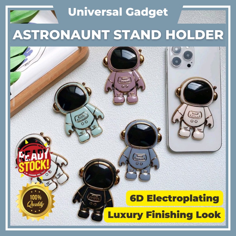 UNIVERSAL GADGET Luxury Universal Mobile Phone Tablet Astronaut Folding Stand Space Holder Portable Bracket Ready Stock