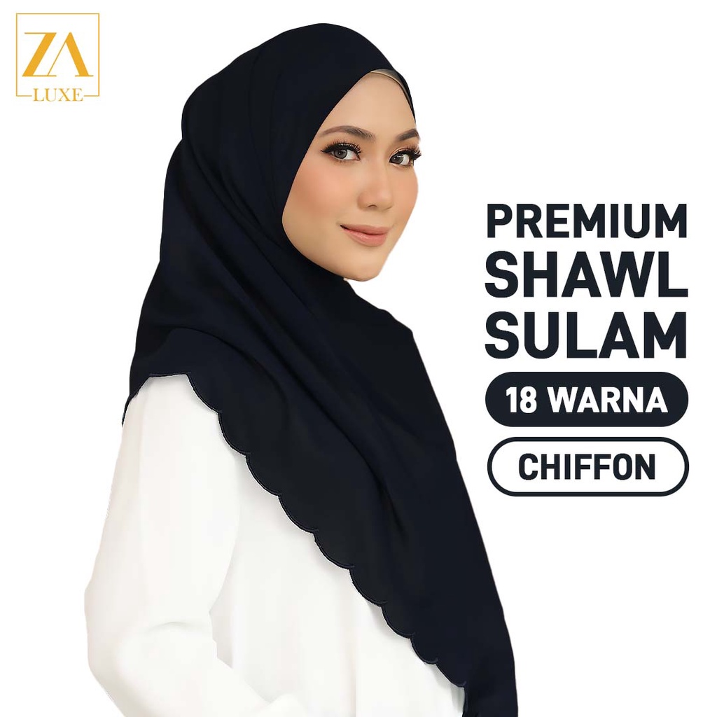 ZOE ARISSA Huliana Shawl Sulam Chiffon Shawl Murah Tudung Sulam Flowly ...