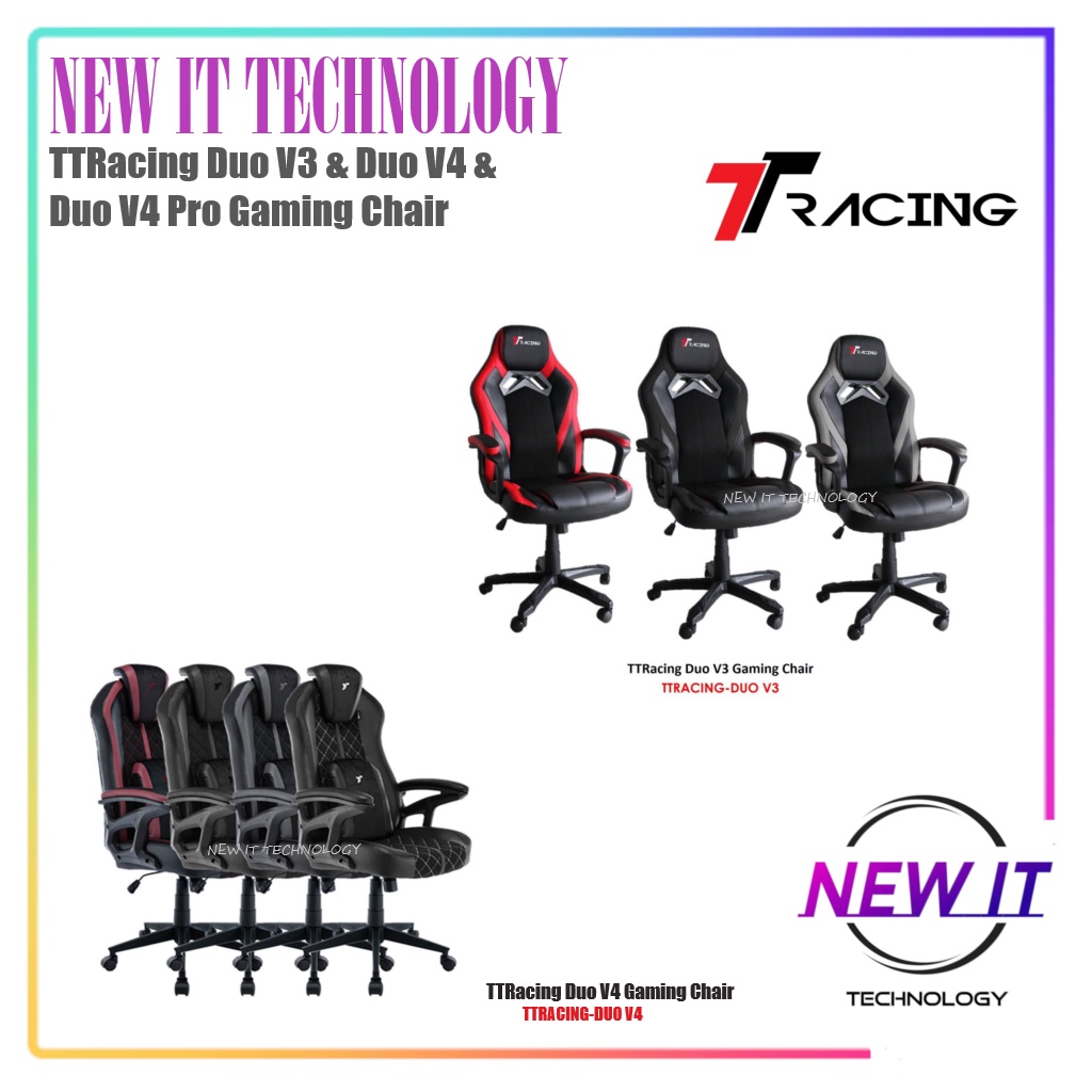 TTRacing Duo V3 & Duo V4 & Duo V4 Pro Gaming Chair Office Chair Kerusi Gaming - 2 Years Official Warranty