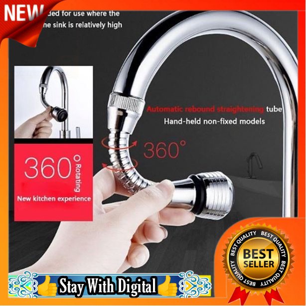FREE POS 🌹[Local Seller] 360° Rotatable Flexible Hose Water Tap Spray Head Nozzle Water Filter Replaceme