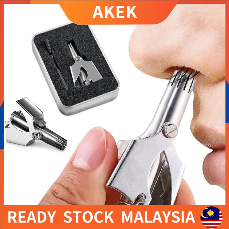 【AKEK】Stainless steel Gunting Bulu Hidung trimmer Rambut Nose Trimmer