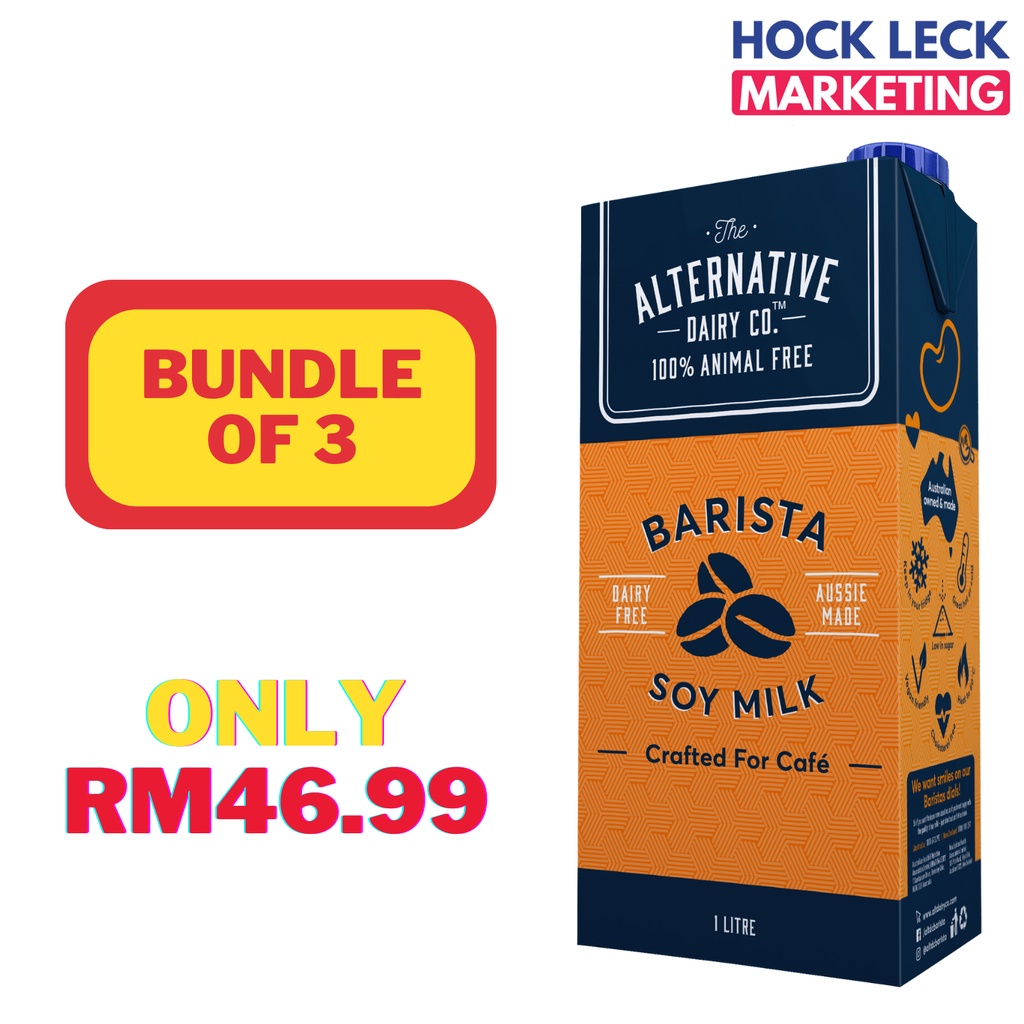 The Alternative Dairy Barista Soy Milk 1L (Bundle of 3) Shopee Malaysia