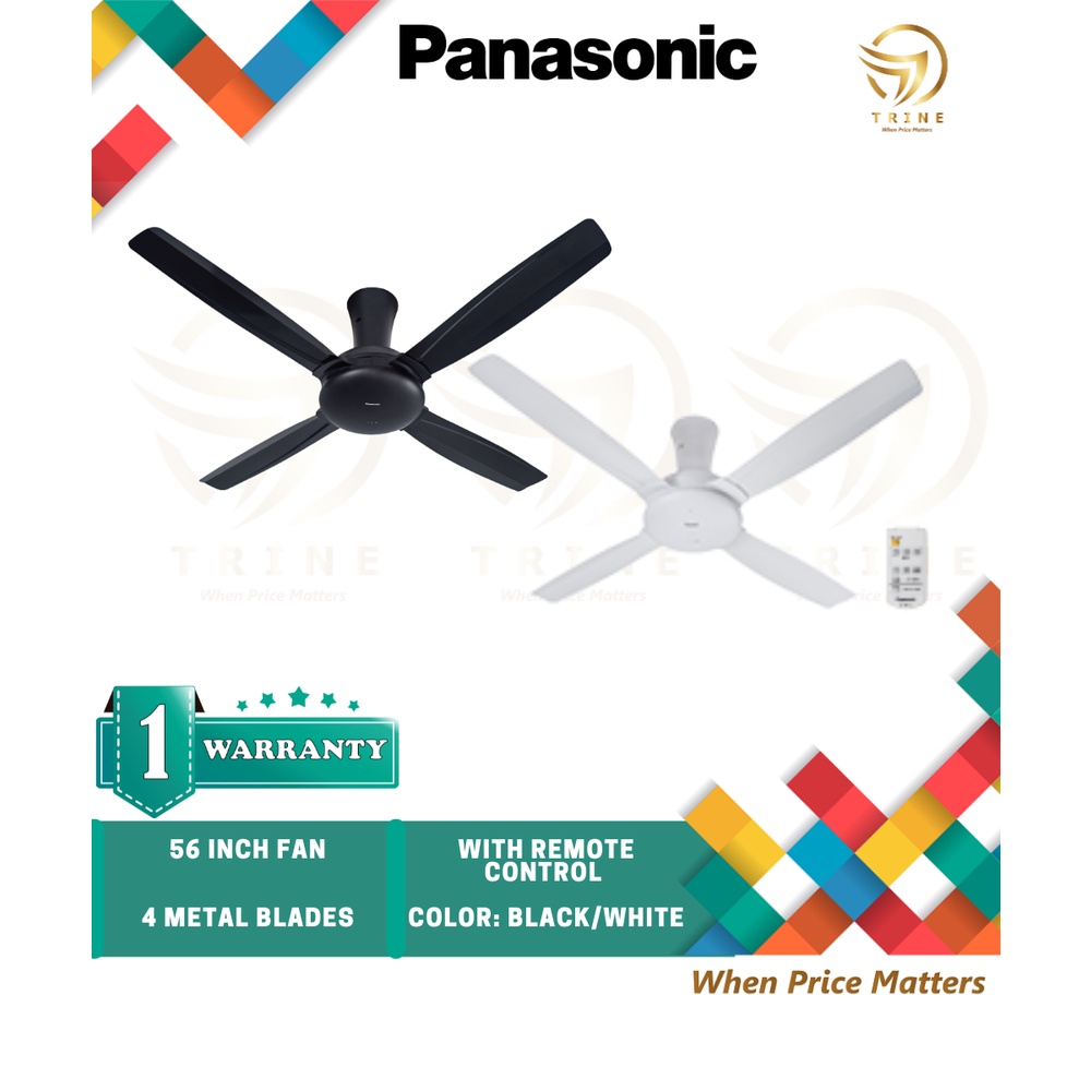 Panasonic BAYU 4Blade Ceiling Fan (56") FM14CZVBKH (Black) / F