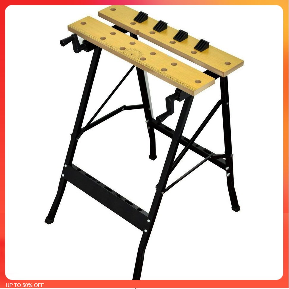 🌹[Local Seller] PORTABLE LIGHT WEIGHT FOLDABLE UNIVERSAL WORKBENCH WITH CLAMPS PEGS TOOL HOLDER
