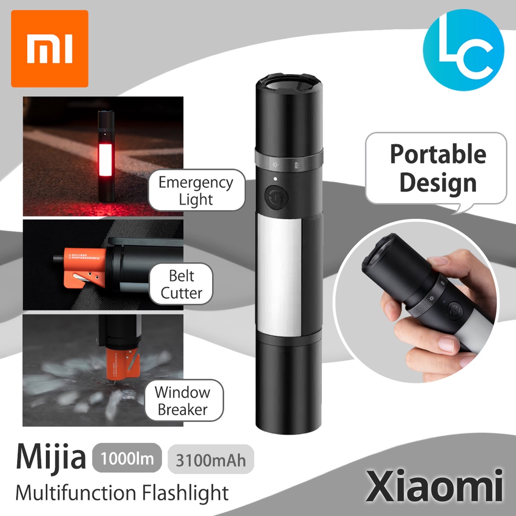 Xiaomi Mijia Multifunctional LED Flashlight Zoomable Bright Torch
