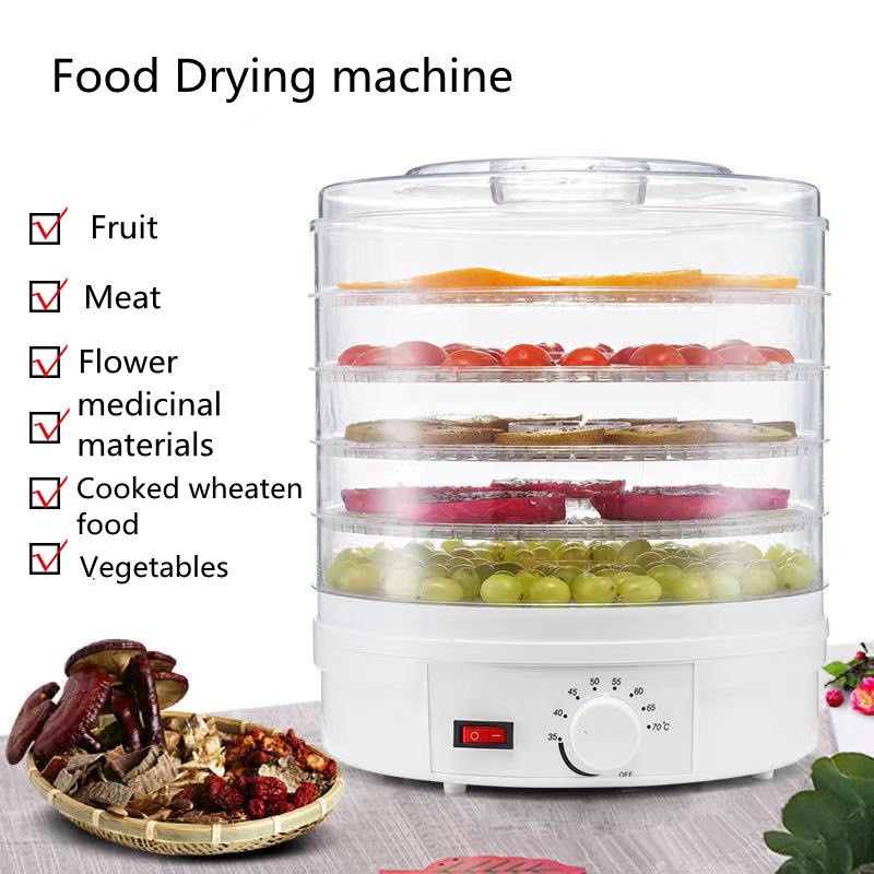 Dried Fruit Vegetables Herb Meat Machine Household MINI Food Dehydrator Pet Meat Dehydrated 5 Trays Snacks Air Dryer