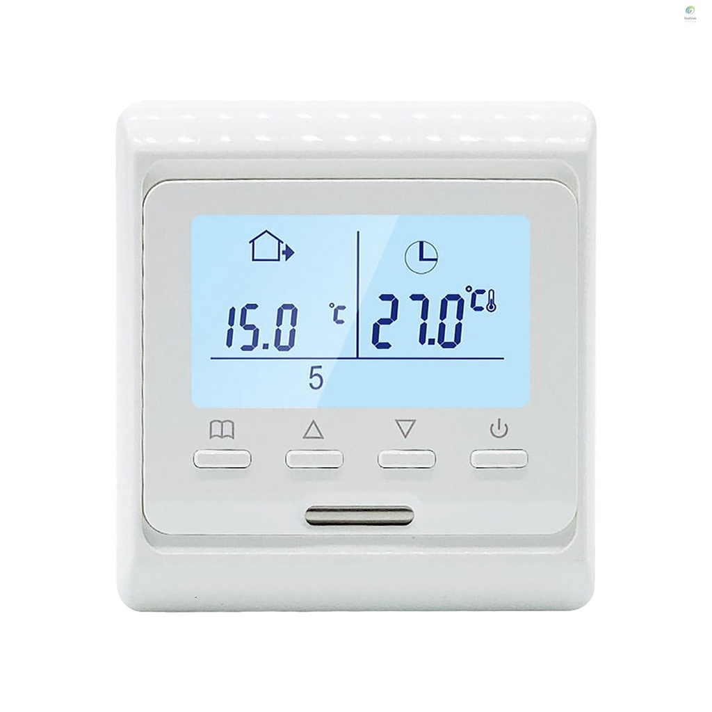 FLM Water Heating Thermostat 2.6Inch LCD Display Digital Weeklyprogrammable Room Thermostat