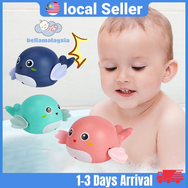 Bella Baby Bath Toys Kids Clockwork Toy Boys Girls Swimming Dolphin Turtle Toys Shopee Malaysia