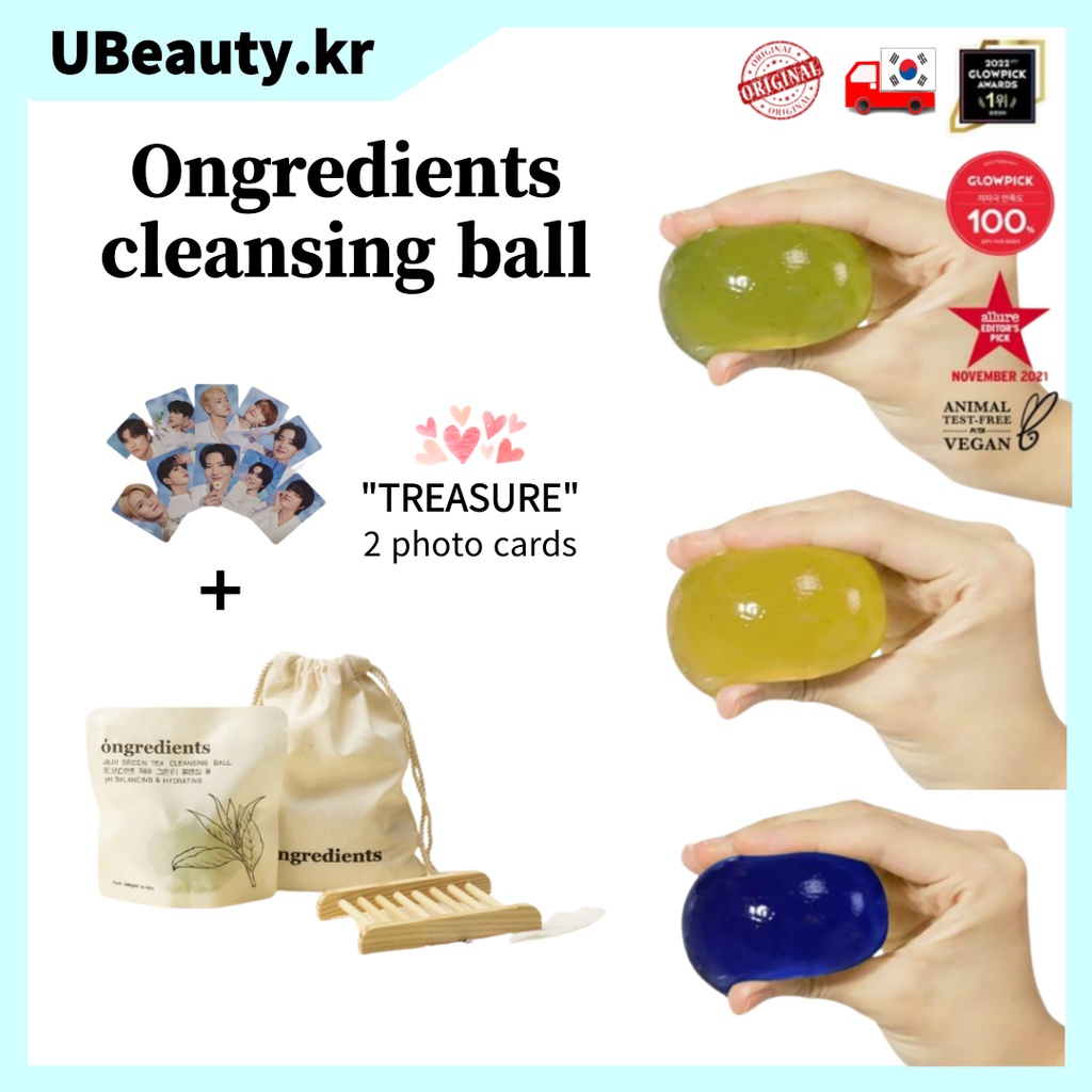 [Ongredients] Vegan Cleansing Ball 3Types Jeju Green Tea, Jeju Cica