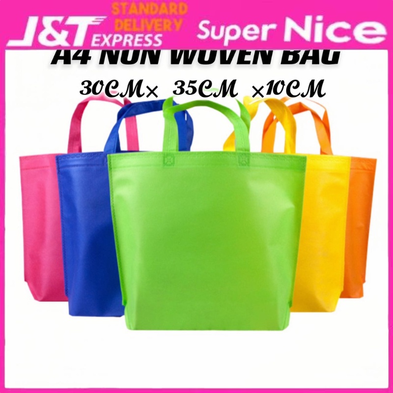 SN_ A4 Non Woven Bag / Shopping Woven Bag / Gift Bag / Tote Bag / Food Delivery Bag