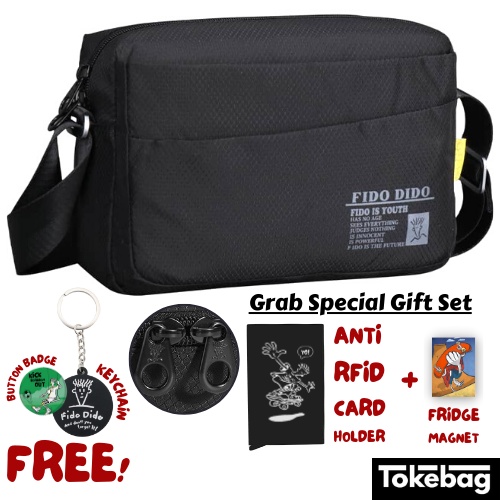 FIDO DIDO Sling Bag Man Men Original Beg Lelaki ELATED Waterproof Crossbody Shoulder Messenger