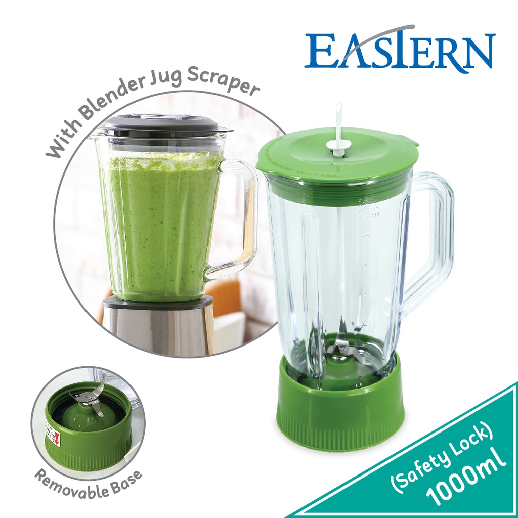 EASTERN 1000ml 2/4 Sharp Blade Multi Blender Jug W/Scraper,Blender Jug Cover & Gear Replacement,Mesin Pengisar, P-1.0L