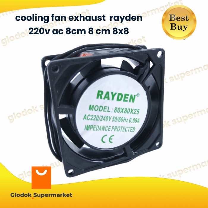 Cooling fan exhaust fan rayden cooling fan 220v ac 8cm 8cm 8x8 Shopee