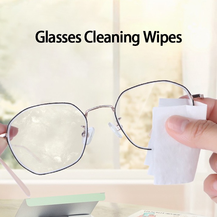 10 Pcs Glasses Cleaning Wipes Lens Spectacles Sunglasses Clean Wet Tissue Microfiber Cloth 3804