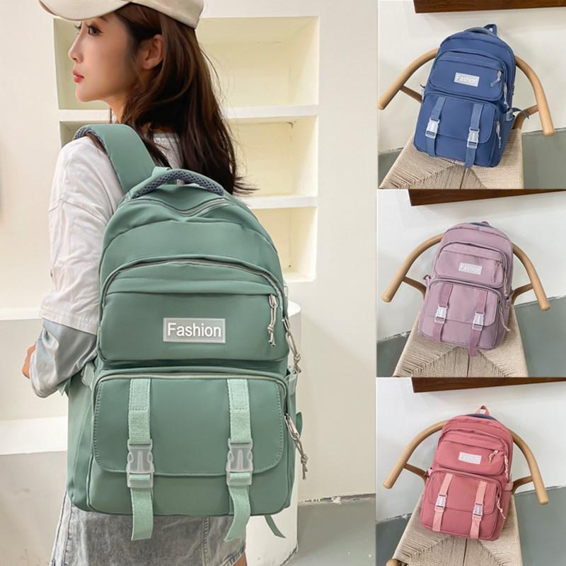 44cm Minimalist Pastel Colors Korean Style Backpack School Bag Korean Style Backpack Beg Student