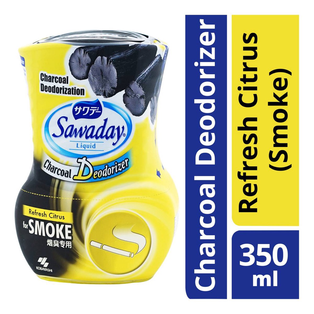 SAWADAY Charcoal Deodorizer Refresh Citrus For Smoke Odor 350ml