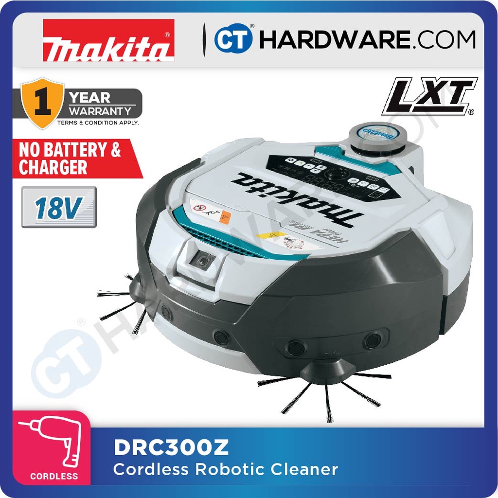 MAKITA DRC300Z ROBOTIC CLEANER 18V 0.3M/SEC 3.0L WITHOUT BATTERY