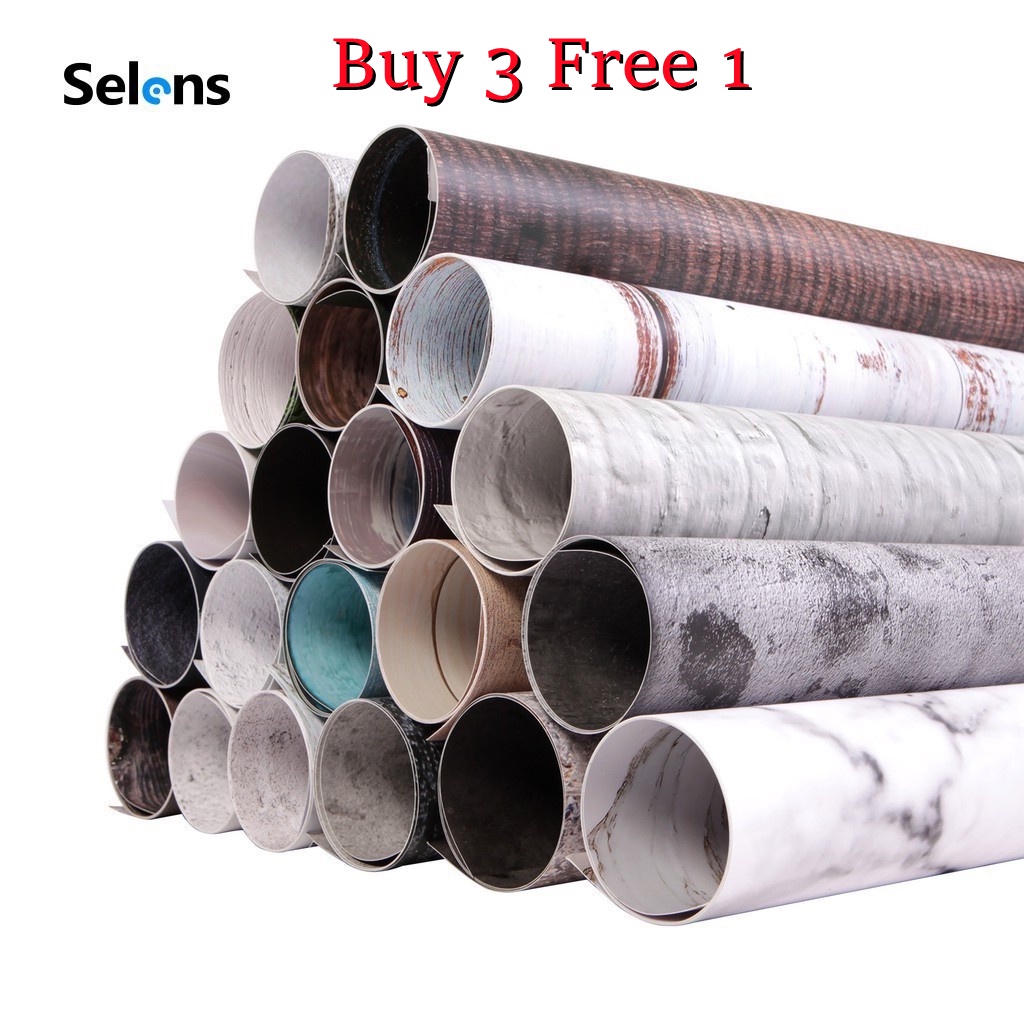 Selens Photography Background Double-sided 57x87cm Backdrop Paper Wallpaper Wooden Marble Waterproof Photo Props for Food Jewelry Accessories Cosmetics