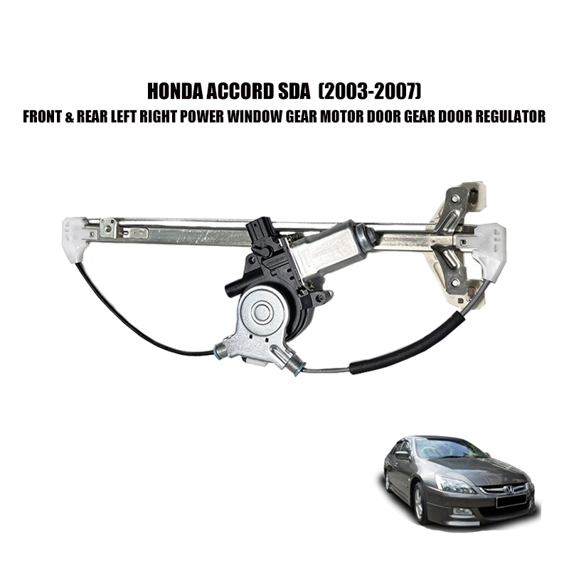 thumbnail image 2 of For 2003-2007 Honda Accord Rear Left & Right Power Window Regulator With Motor - 1 Pair, Direct Replacement, Topcnautop 2 of 6