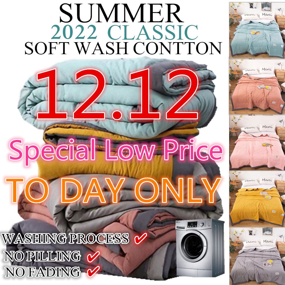 Selimut Comforter Set Queen Selimut Gebu Blanket Blanket Single Soft Cotton Quilt Comforter Set Single Selimut Tebal 被单