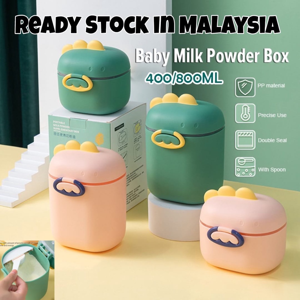 Pink Dinosaur Baby Milk Powder Container