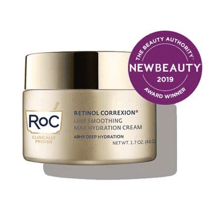 RoC Retinol Correxion Line Smoothing Max Hydration w/ Hyaluronic Acid, Intensive Treatment, 48g