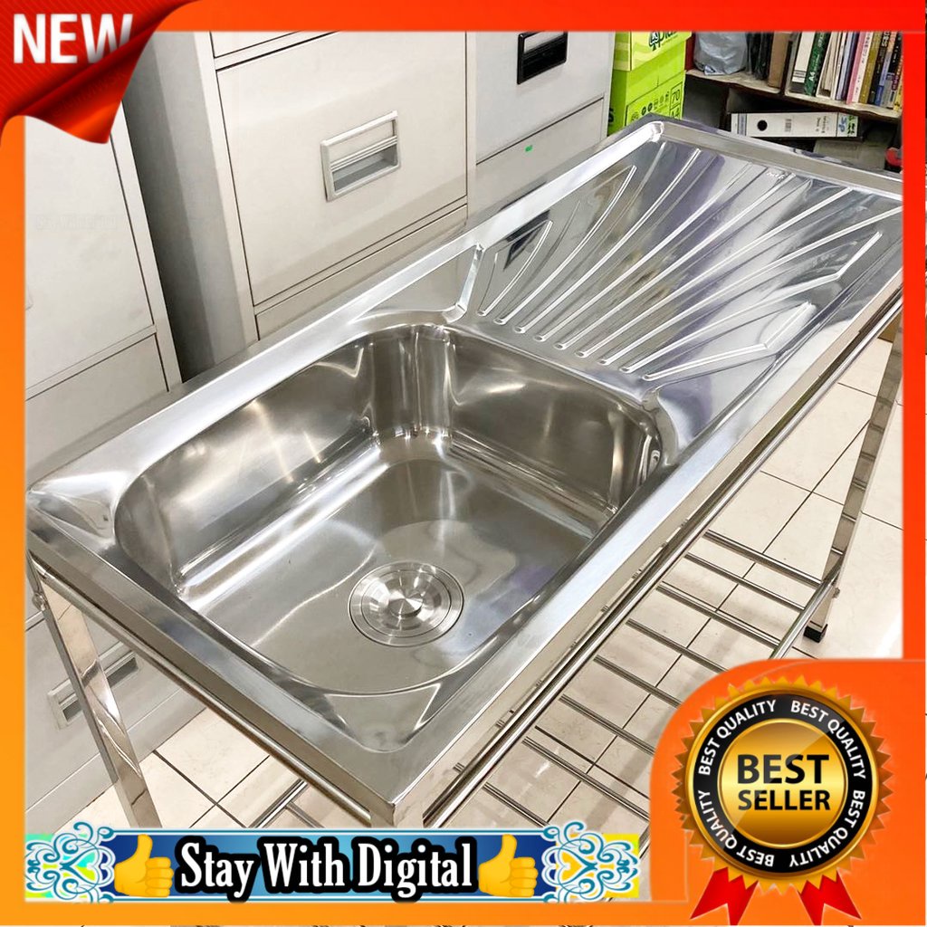 🌹[Local Seller] EXTRA GIFT DELETE OK NEWFK-R1908DF DEFECTIVE STAINLESS STEEL SINGLE BOWL SINK WITH SINGLE DRAINER+ Gift